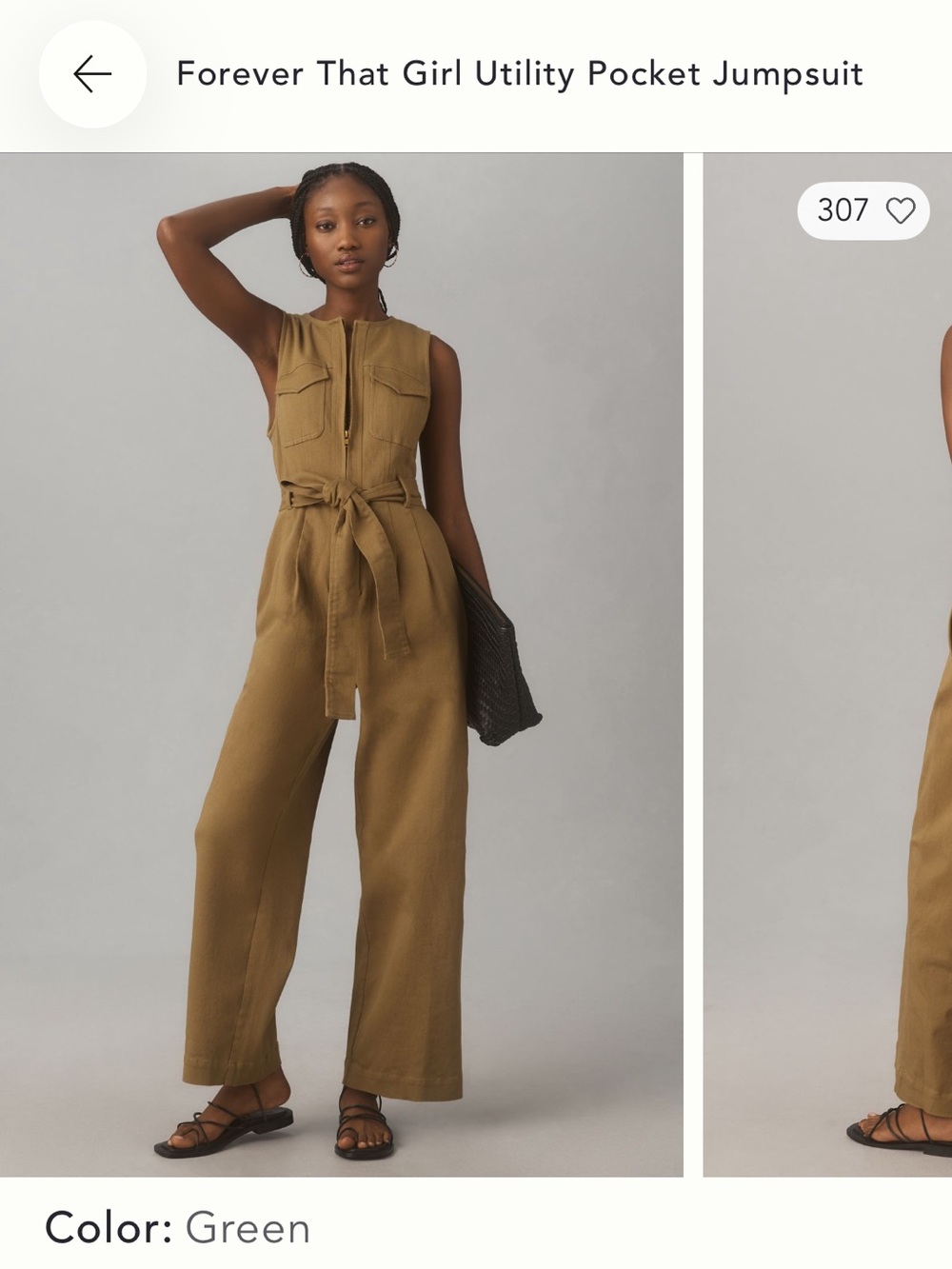 Anthropologie Green Wide legged Jumpsuit - Picture 8 of 8